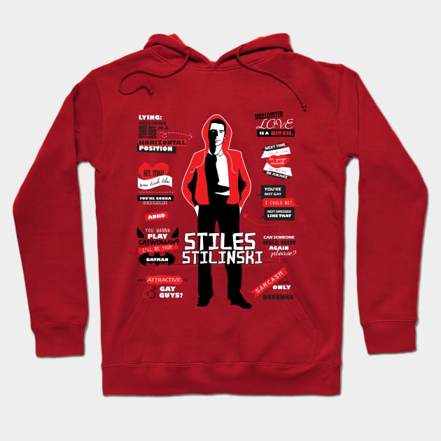 Stiles Stilinski Teen Wolf Quotes Hoodie by Alice_Wieckowska